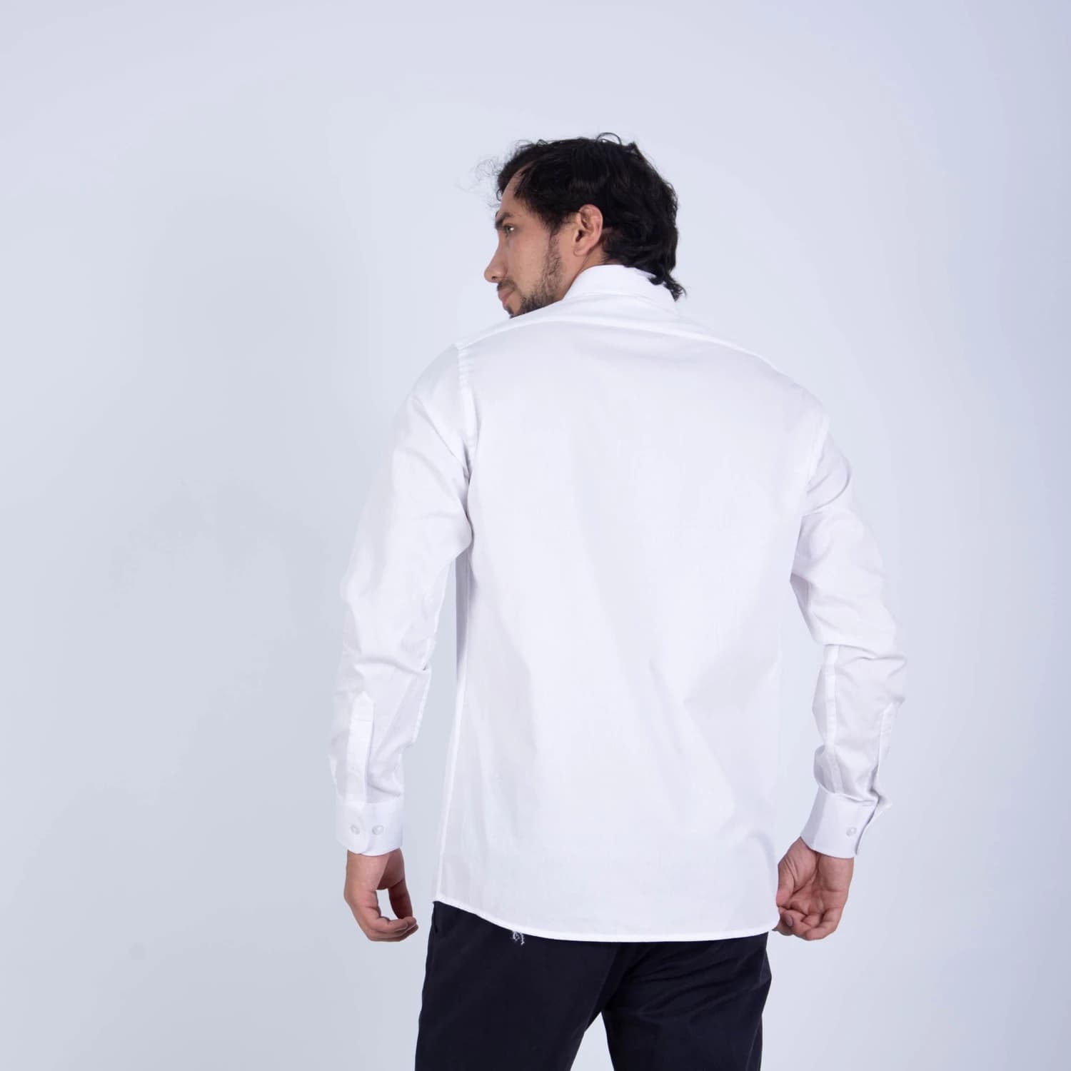 Camisa ML de Vestir Sport Etiqueta Azul con cuello frances PC-6105CA vista 3