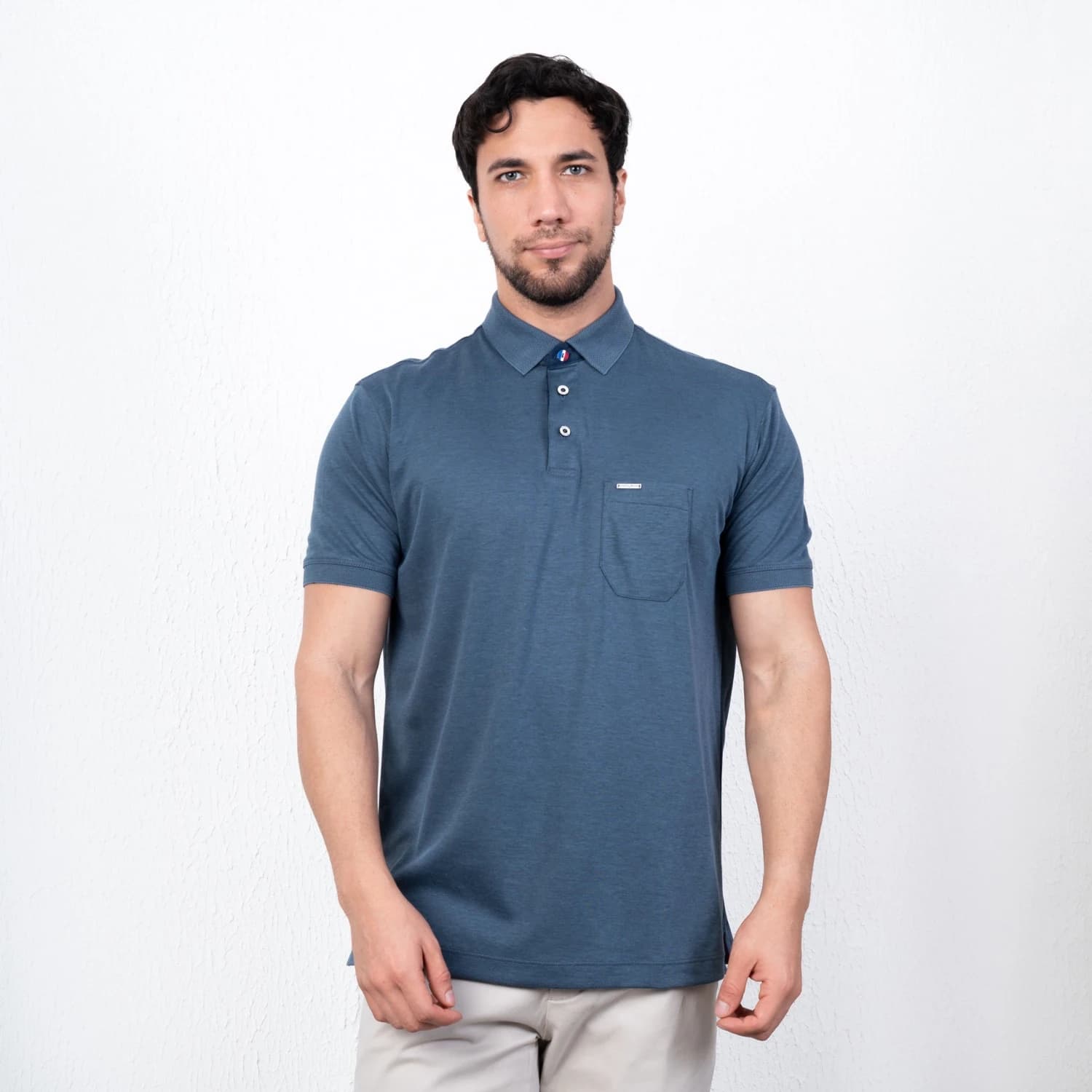 Polo MC Box Micropima Etiqueta Azul PC-6213PO
