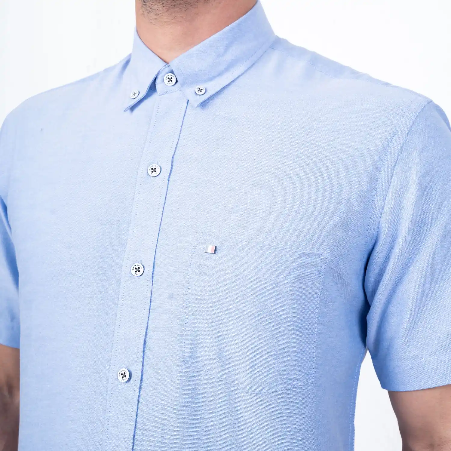Camisa Oxford MC Etiqueta Azul con diseño Francés PC-62606CA vista 3