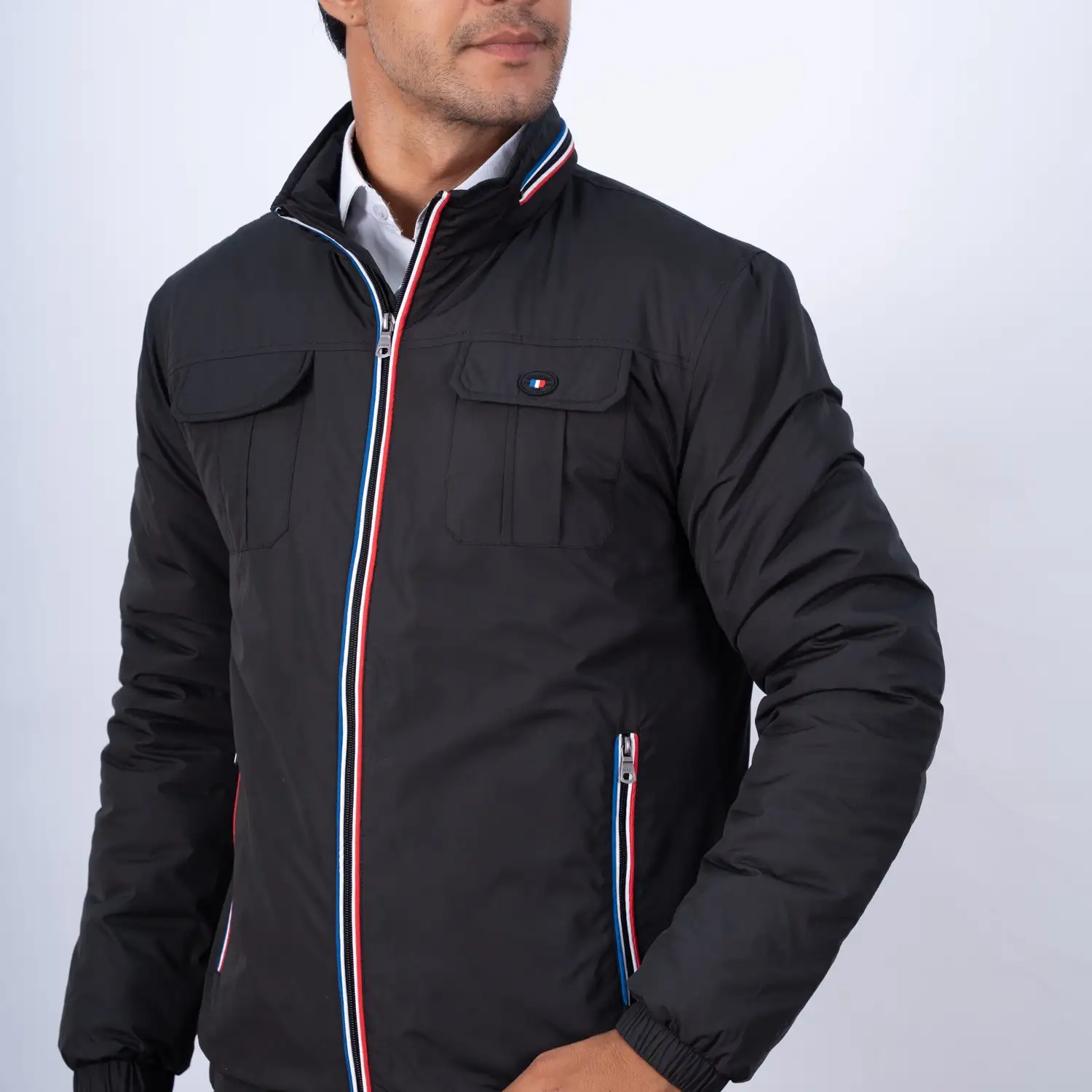Casaca de Nylon con diseño francés PC-63107CS vista 3