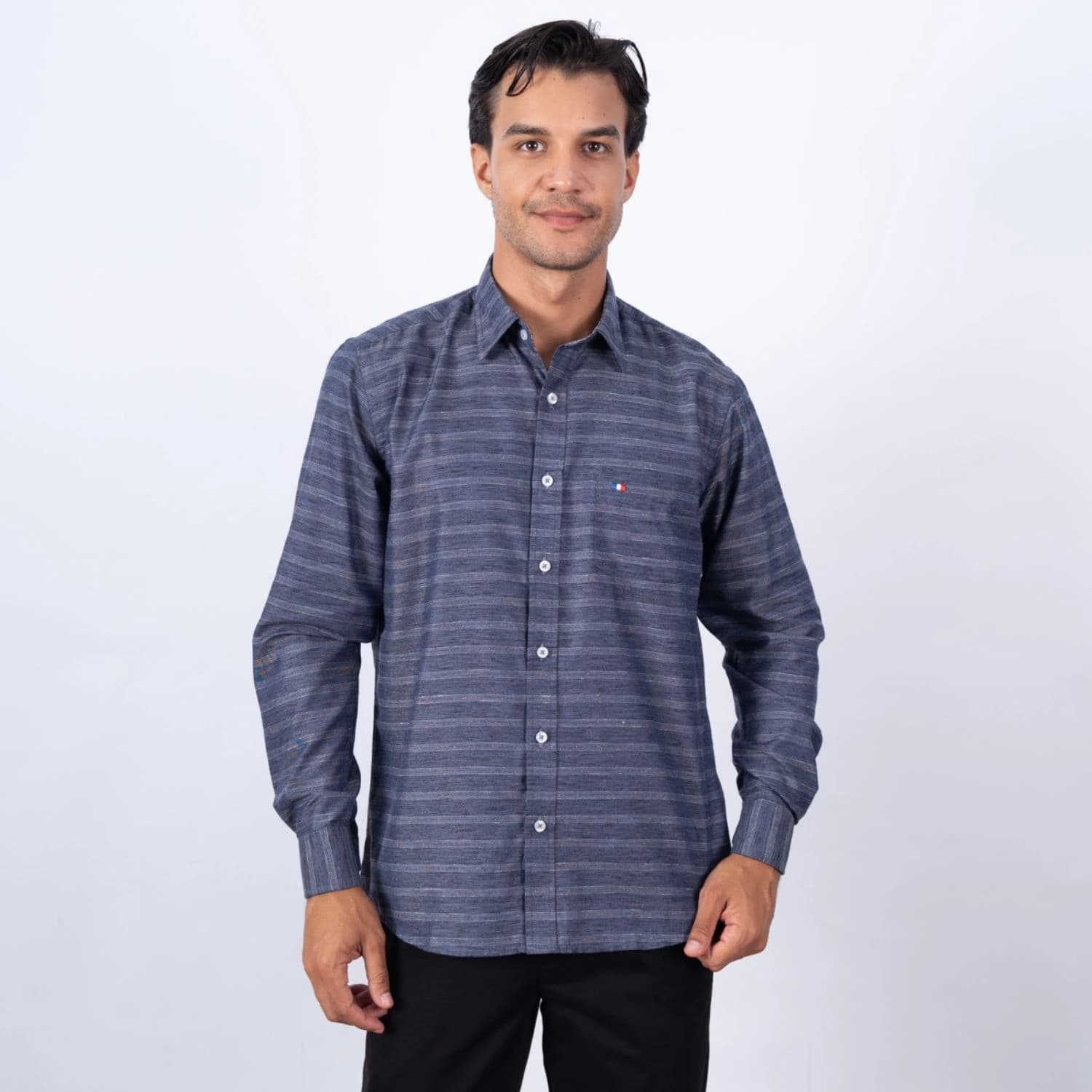Camisa ML Etiqueta Azul PC-63617CA