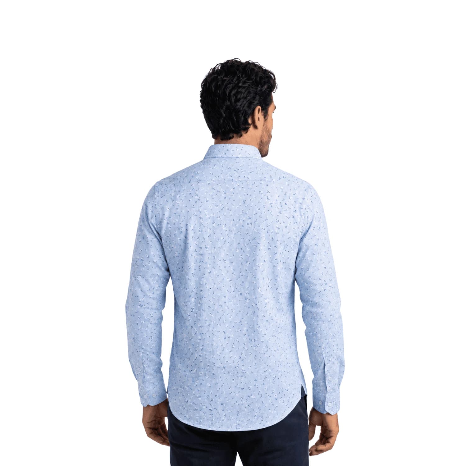 Camisa ML Estampada Etiqueta Azul con diseño Francés PC-63622CA vista 2
