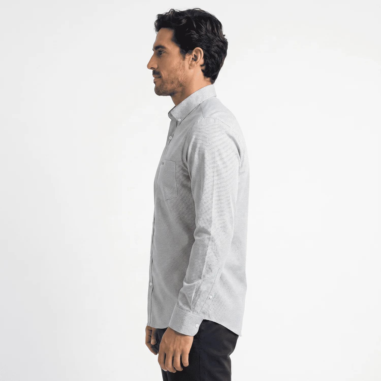 Camisa ML Etiqueta Azul con diseño Francés PC-63628CA vista 3