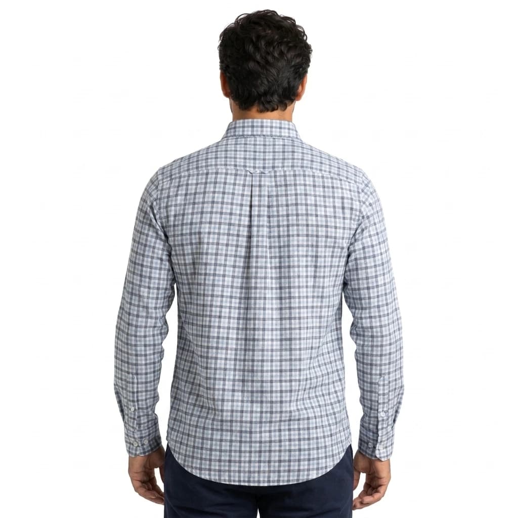 Camisa ML Etiqueta Azul con diseño Francés PC-63620CA vista 2