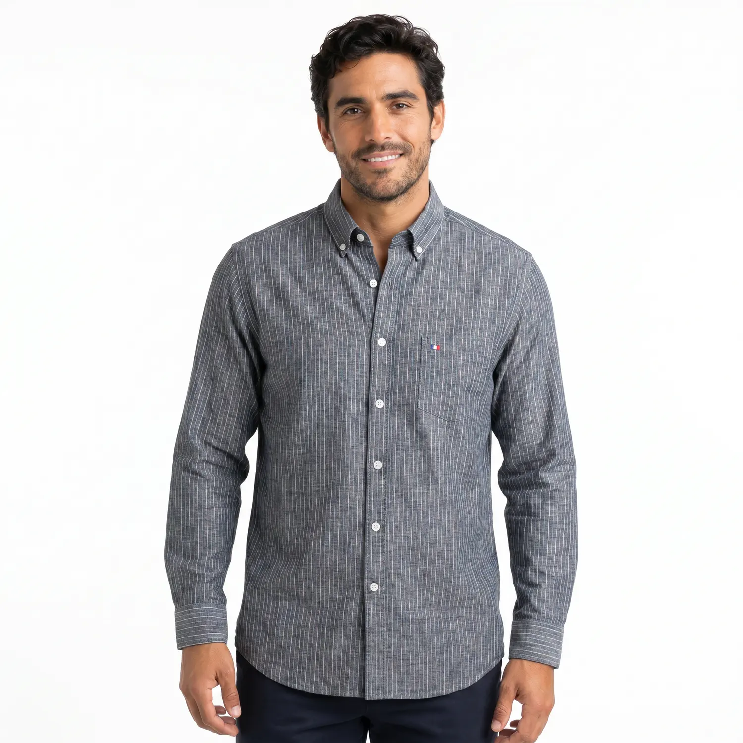 Camisa ML Etiqueta Azul PC-63619CA