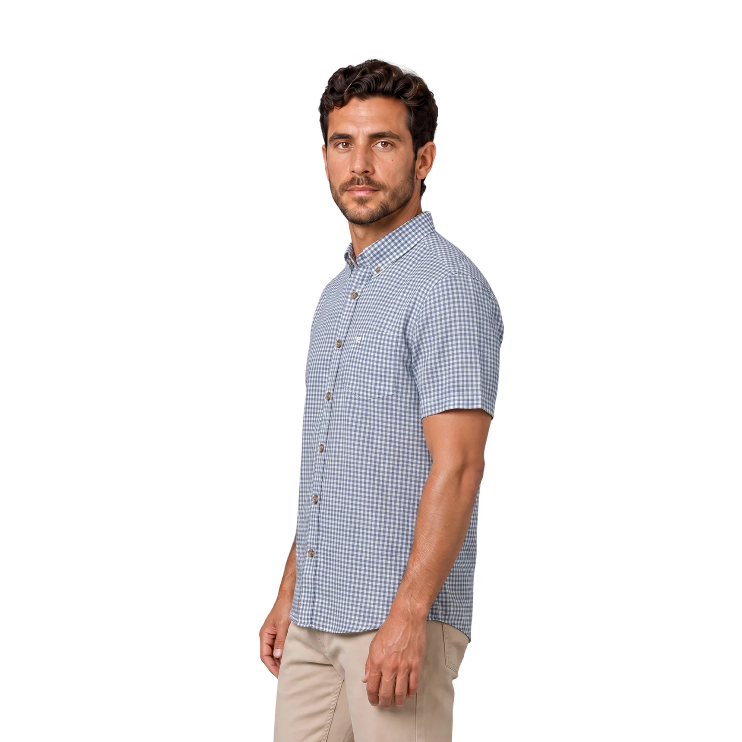 Camisa manga corta Etiqueta Linen Collection vista 3