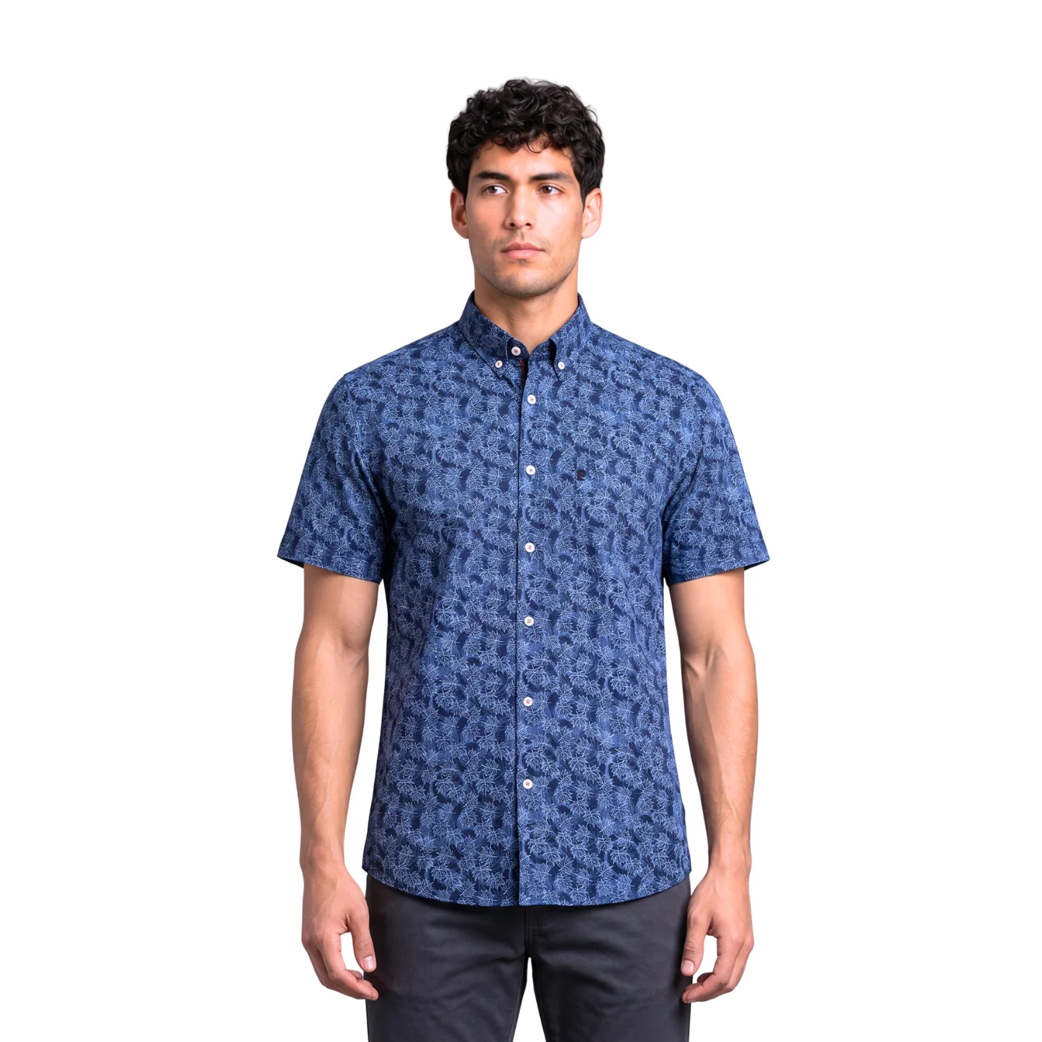 Camisa manga corta Estampada Etiqueta Azul