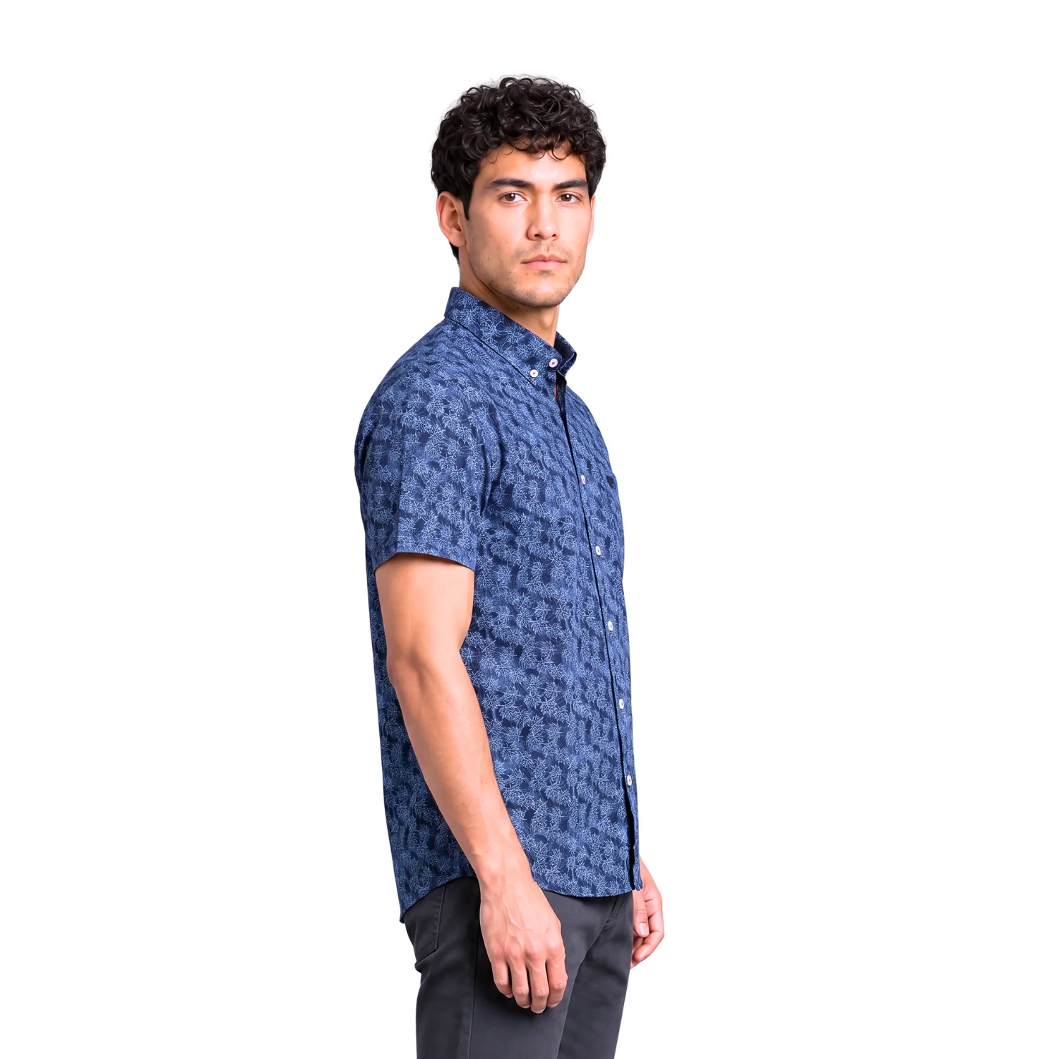 Camisa manga corta Estampada Etiqueta Azul vista 3