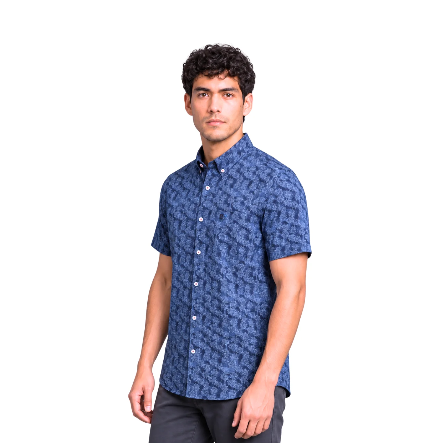 Camisa manga corta Estampada Etiqueta Azul vista 2
