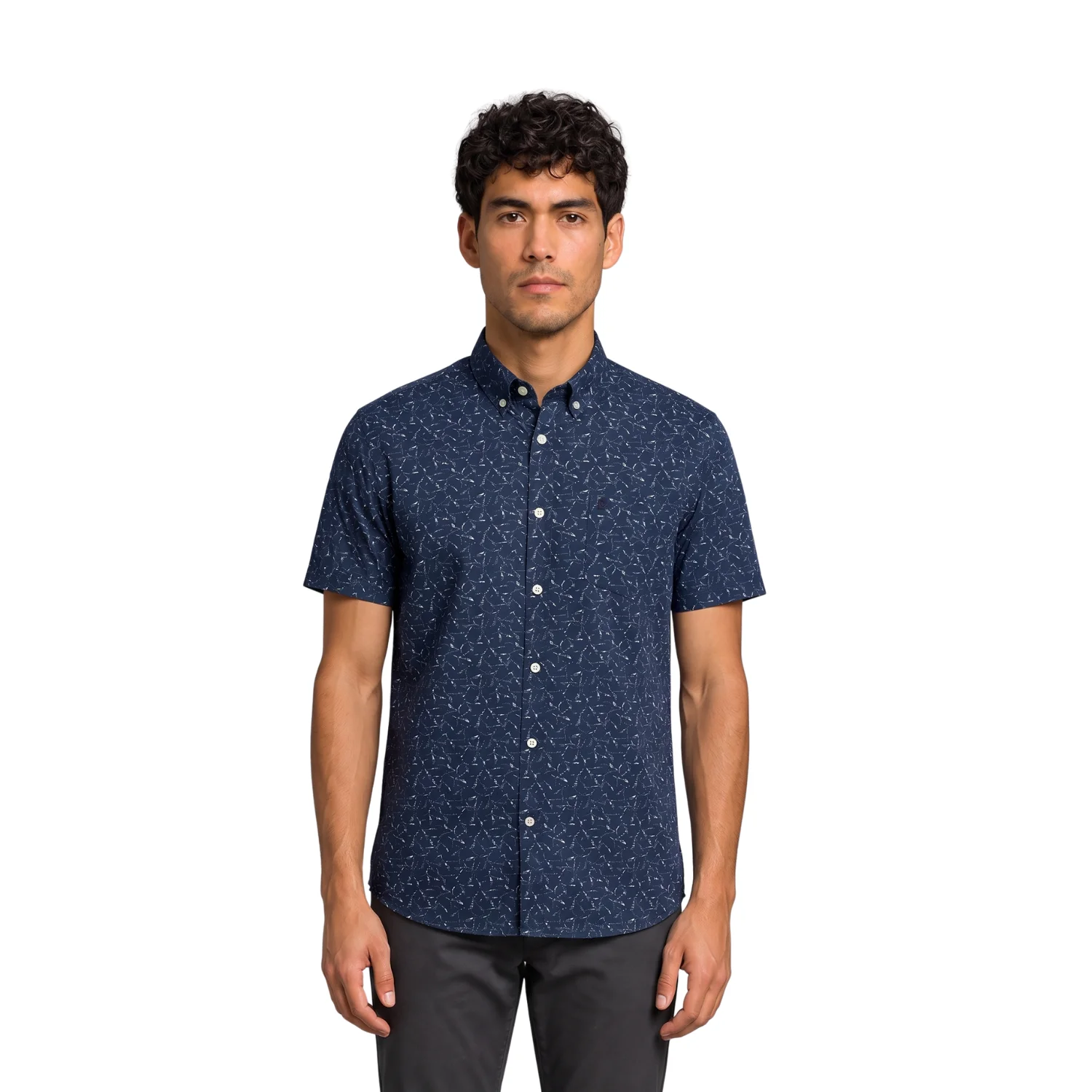 Camisa manga corta Estampada Etiqueta Azul con diseño Francés