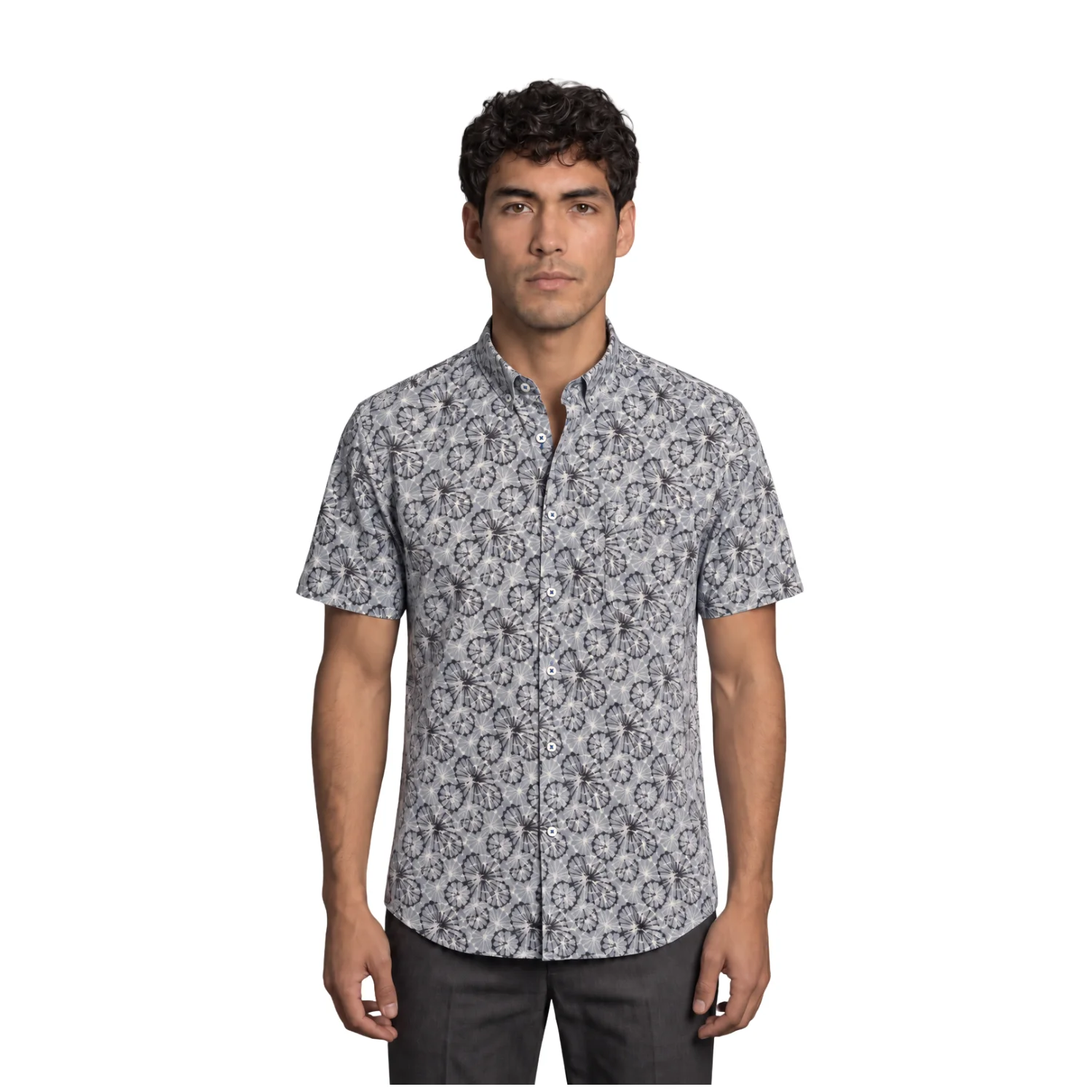 Camisa manga corta Estampada Etiqueta Azul con diseño Francés
