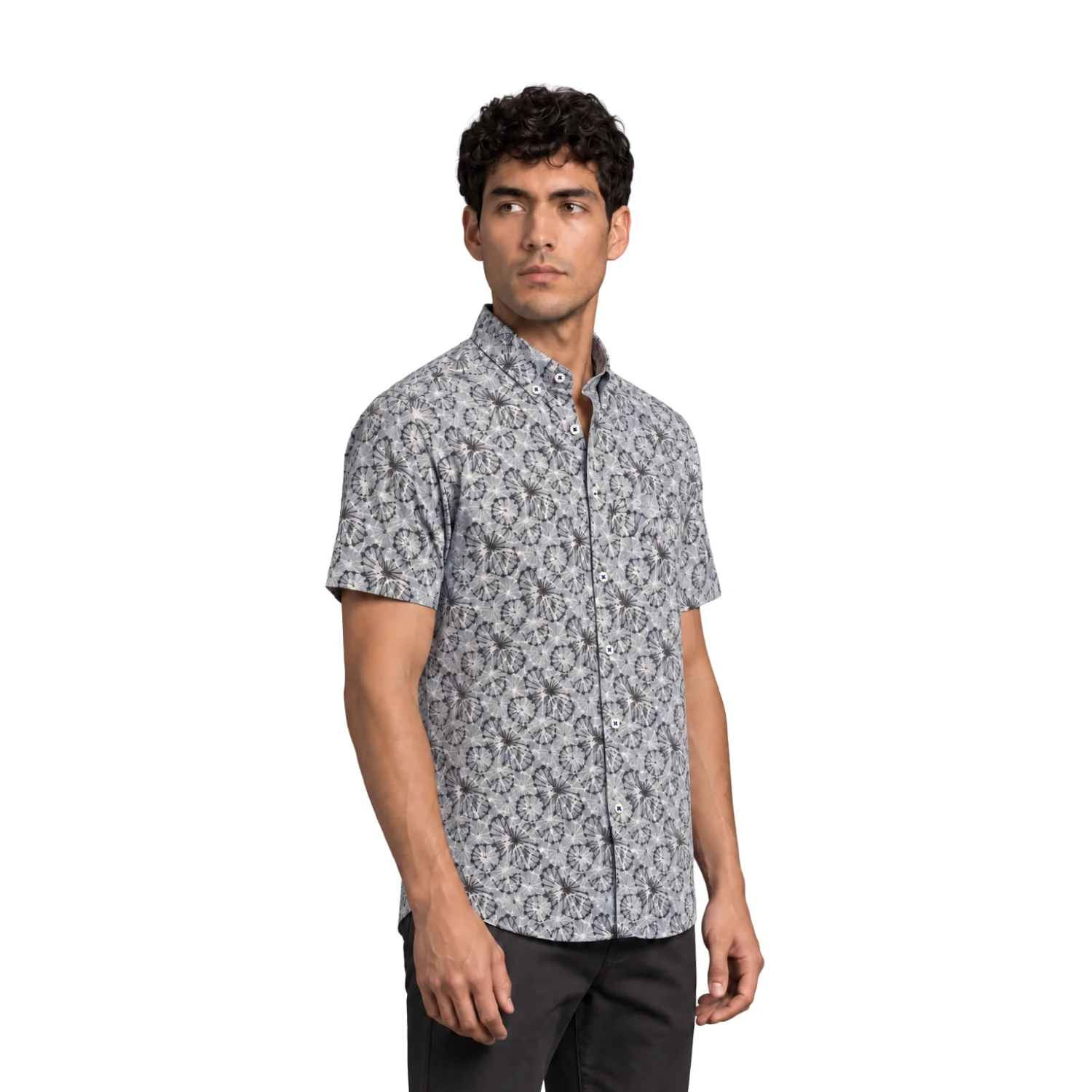 Camisa manga corta Estampada Etiqueta Azul con diseño Francés vista 2