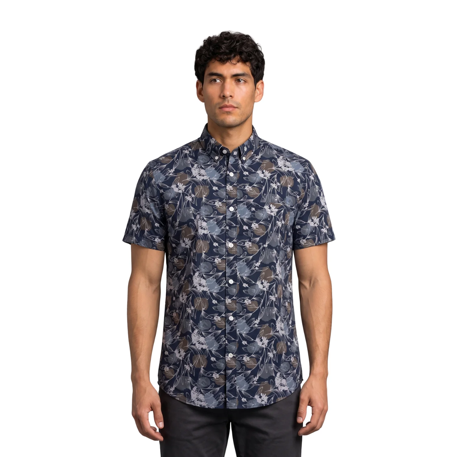 Camisa manga corta Estampada Etiqueta Azul con diseño Francés