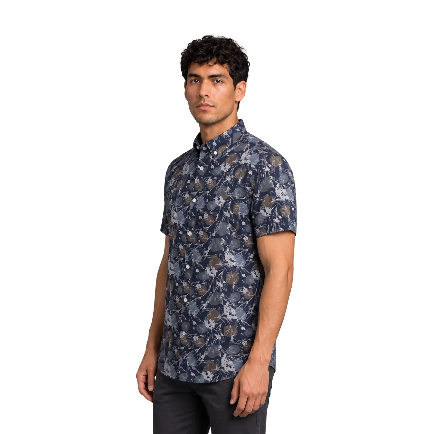 Camisa manga corta Estampada Etiqueta Azul con diseño Francés vista 3