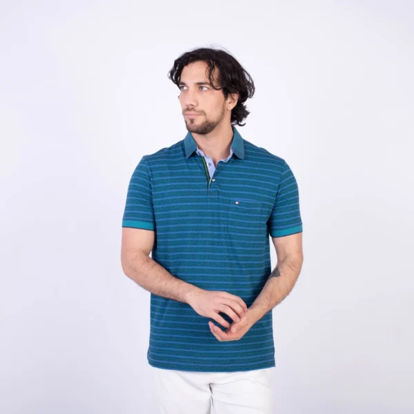 Polo MC Box Full Jacquard Etiqueta Azul PC-6007PO - Imagen 15