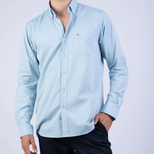 CAMISA ML SEERSUCKER ETQ AZUL PC-61622CA - Imagen 16