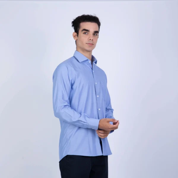 Camisa ML de Vestir Sport Etiqueta Azul con cuello frances PC-6104CA - Imagen 11