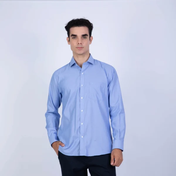 Camisa ML de Vestir Sport Etiqueta Azul con cuello frances PC-6104CA - Imagen 8