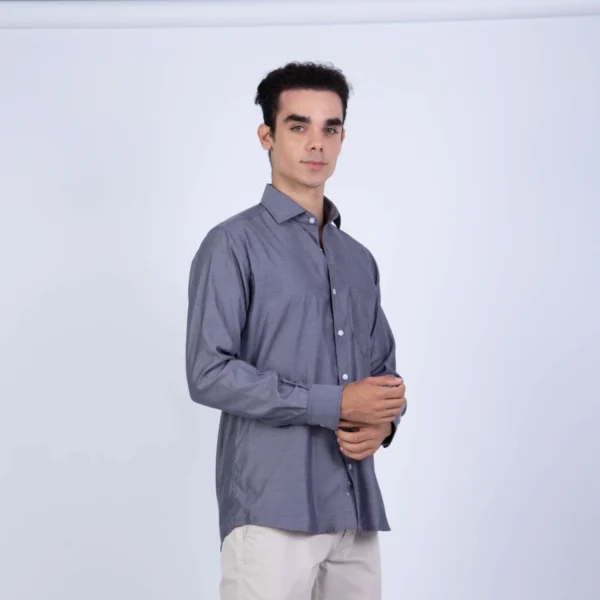 Camisa ML de Vestir Sport Etiqueta Azul con cuello frances PC-6104CA - Imagen 16