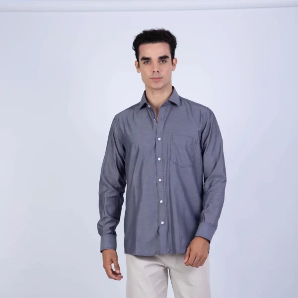 Camisa ML de Vestir Sport Etiqueta Azul con cuello frances PC-6104CA - Imagen 13
