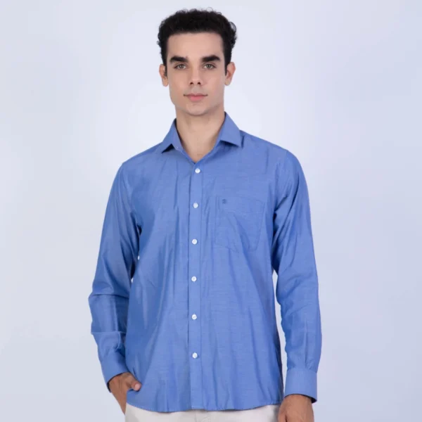 Camisa ML de Vestir Sport Etiqueta Azul con cuello frances PC-6104CA - Imagen 19
