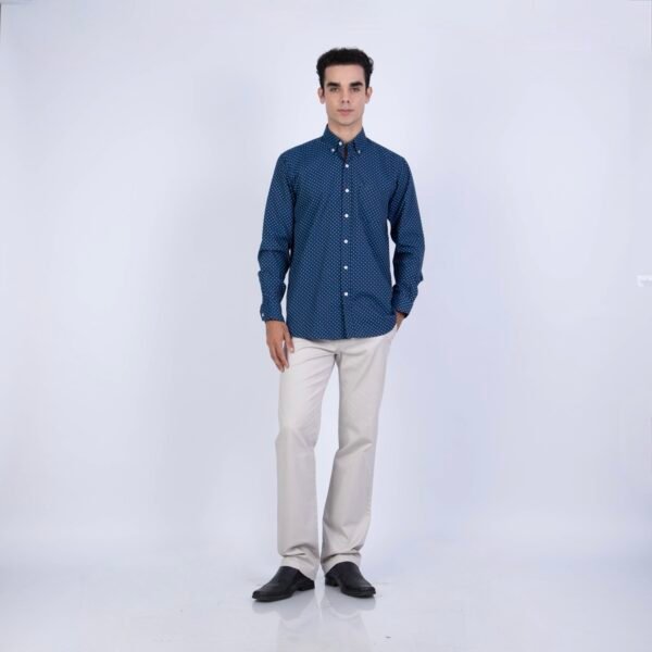 CAMISA ML ESTAMPADA ETQ AZUL  PC-61614CA - Imagen 7