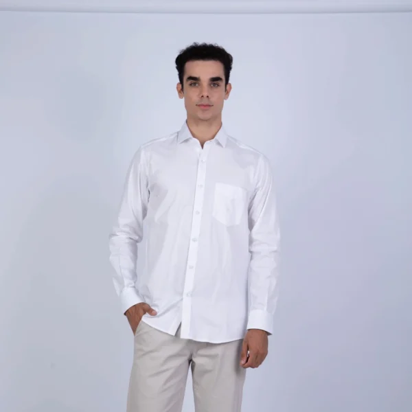 Camisa ML de Vestir Sport Etiqueta Azul con cuello frances PC-6104CA - Imagen 2