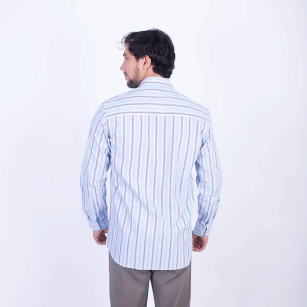 Camisa ML Seersucker Etiqueta Azul con diseño frances PC-62651CA - Imagen 11
