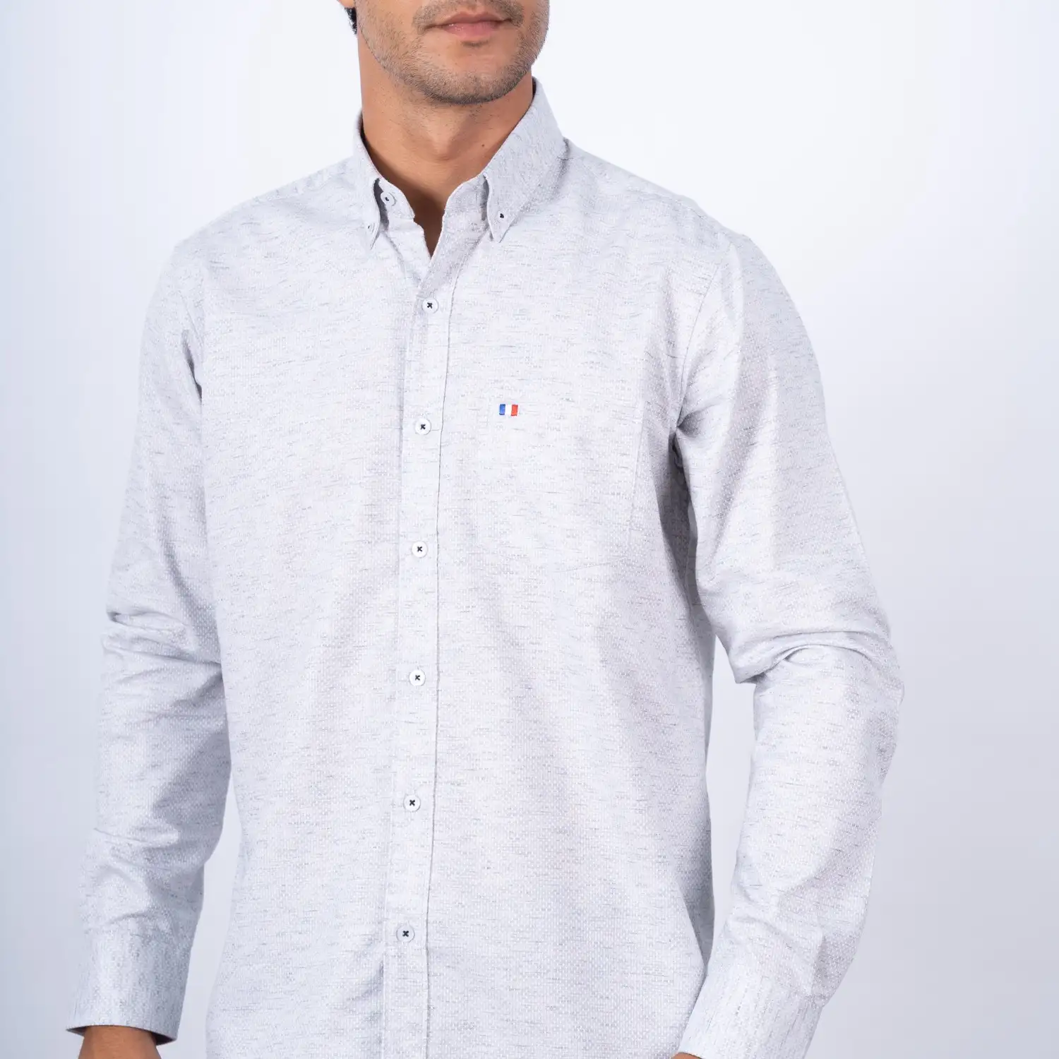 Camisa ML Etiqueta Azul con diseño Francés PC-63611CA - Imagen 3