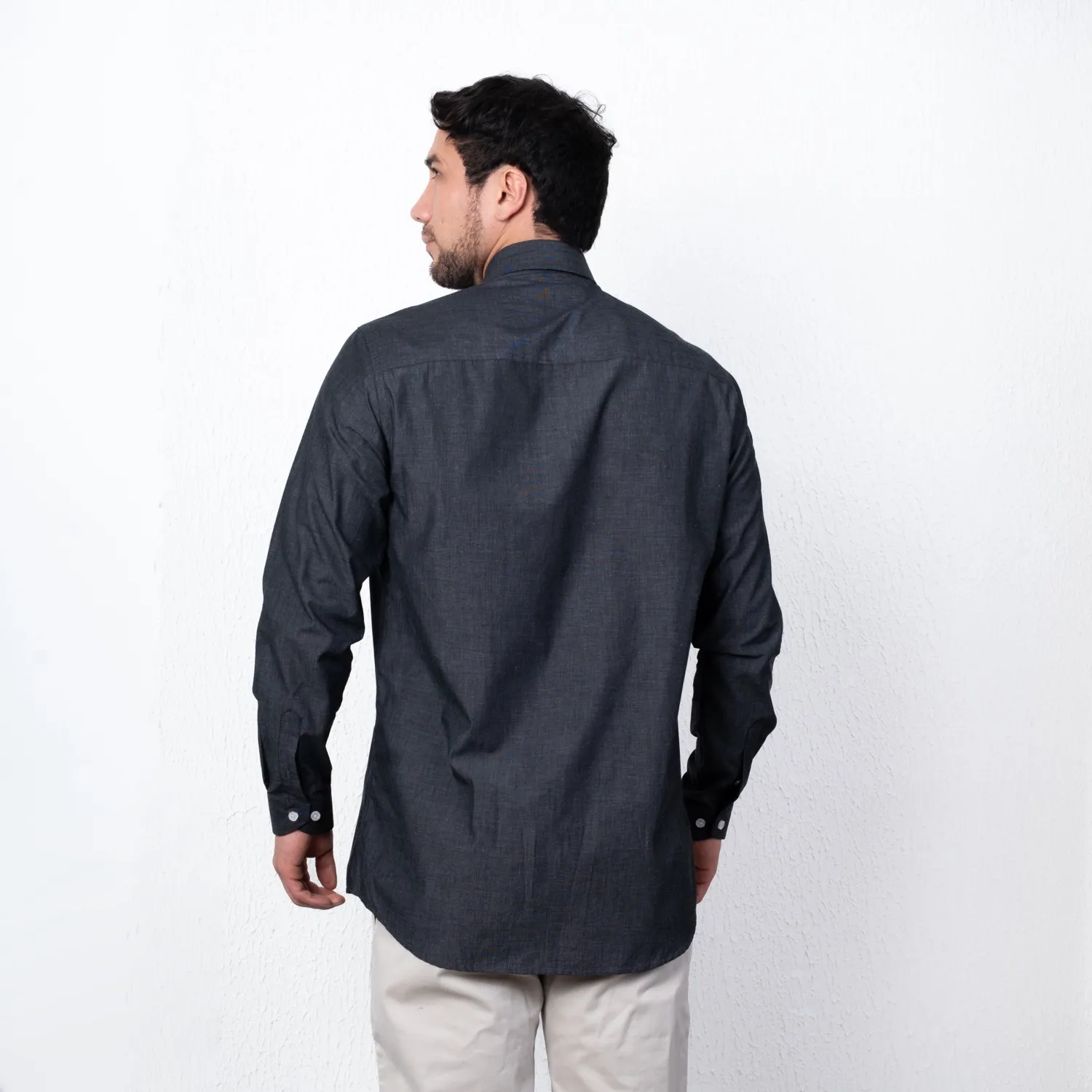 Camisa ML Color Entero Etiqueta Tessuto made in Italy con diseño Francés PC-63771CAA - Imagen 22