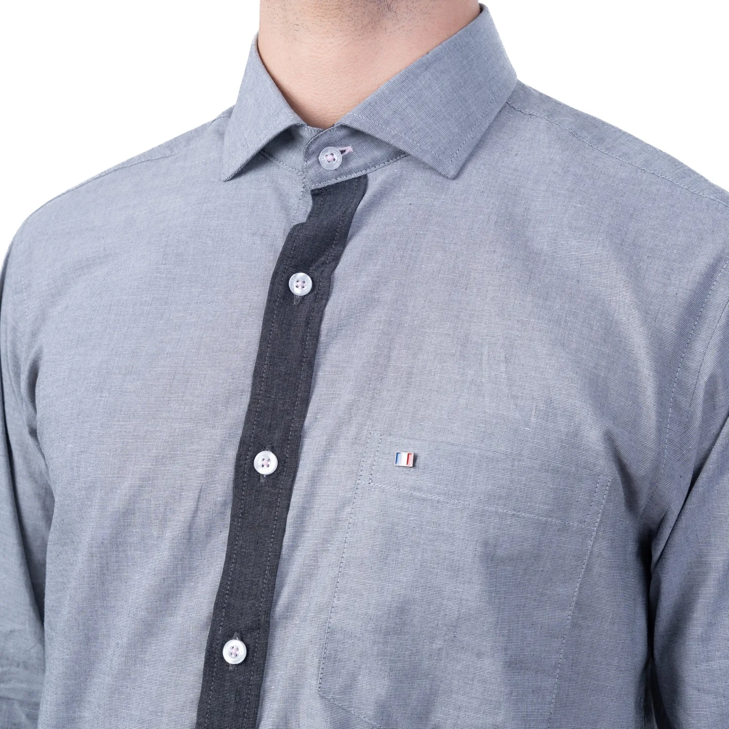 Camisa ML Color Entero Etiqueta Tessuto made in Italy con diseño Francés PC-63771CAA - Imagen 28