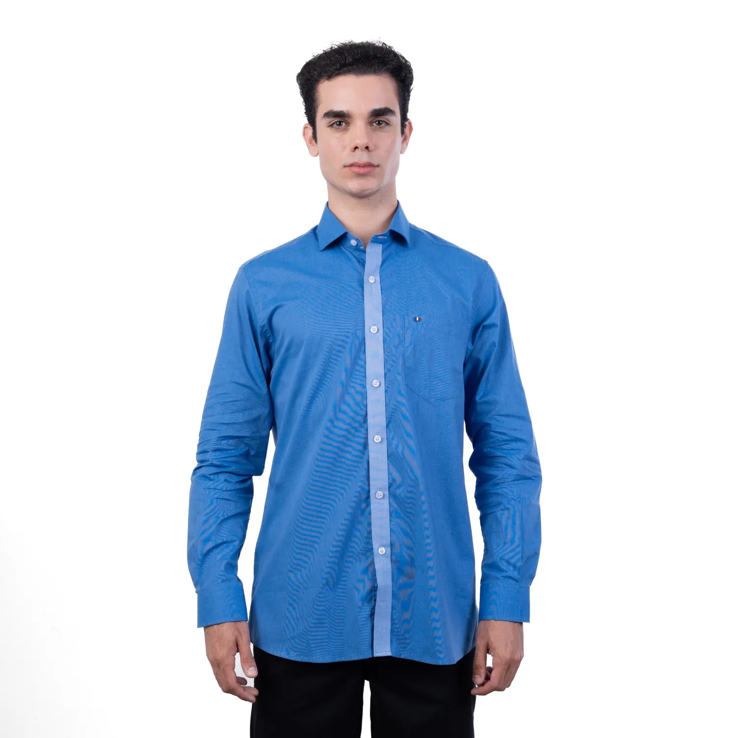 Camisa ML Color Entero Etiqueta Tessuto made in Italy con diseño Francés PC-63771CAA - Imagen 38
