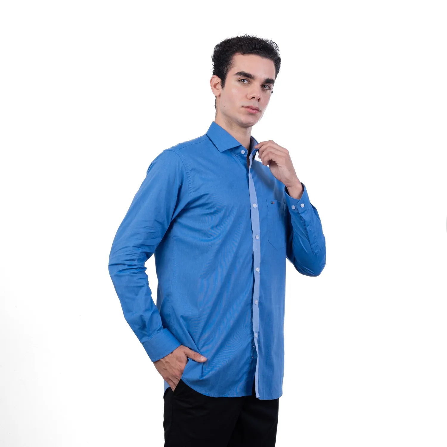 Camisa ML Color Entero Etiqueta Tessuto made in Italy con diseño Francés PC-63771CAA - Imagen 39