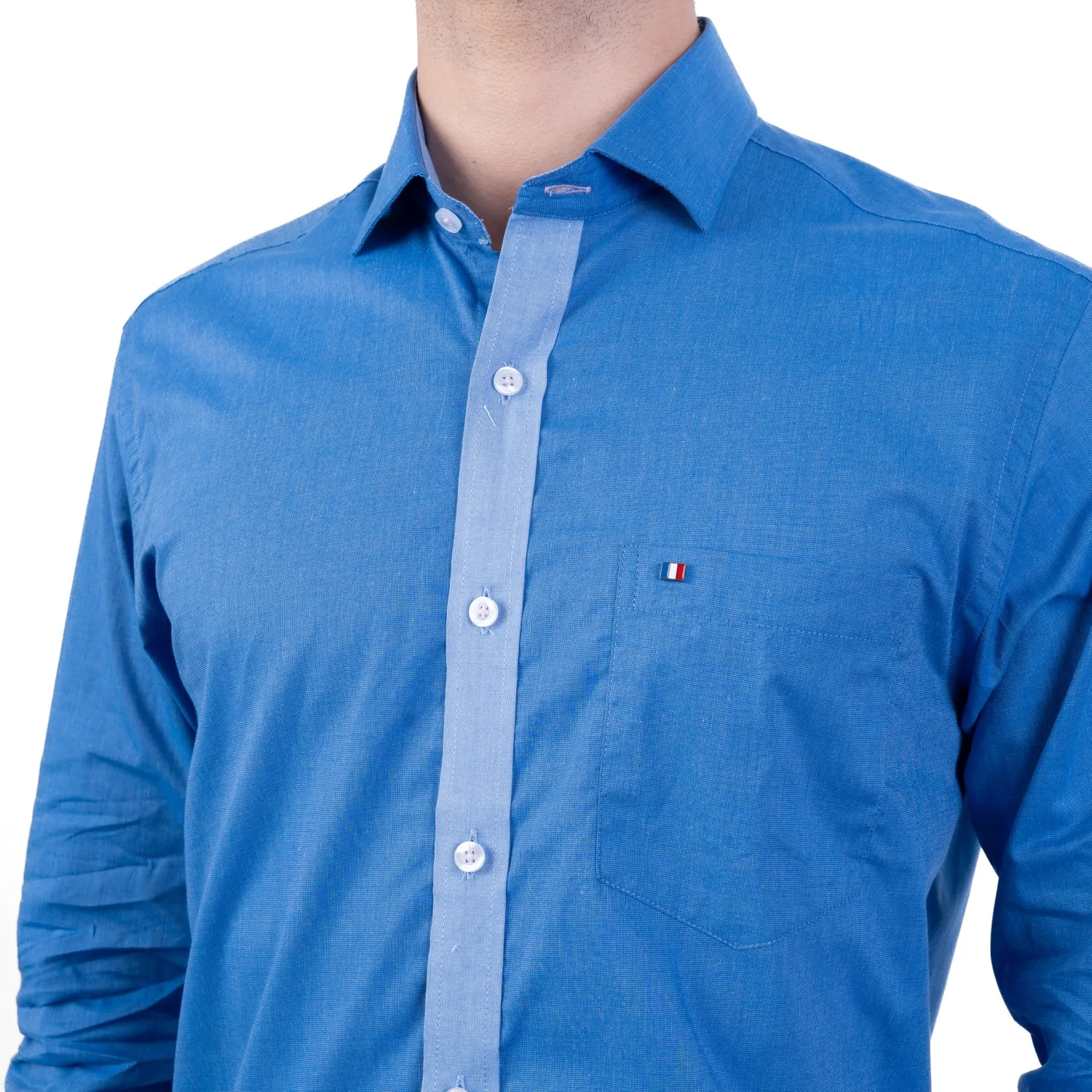 Camisa ML Color Entero Etiqueta Tessuto made in Italy con diseño Francés PC-63771CAA - Imagen 42