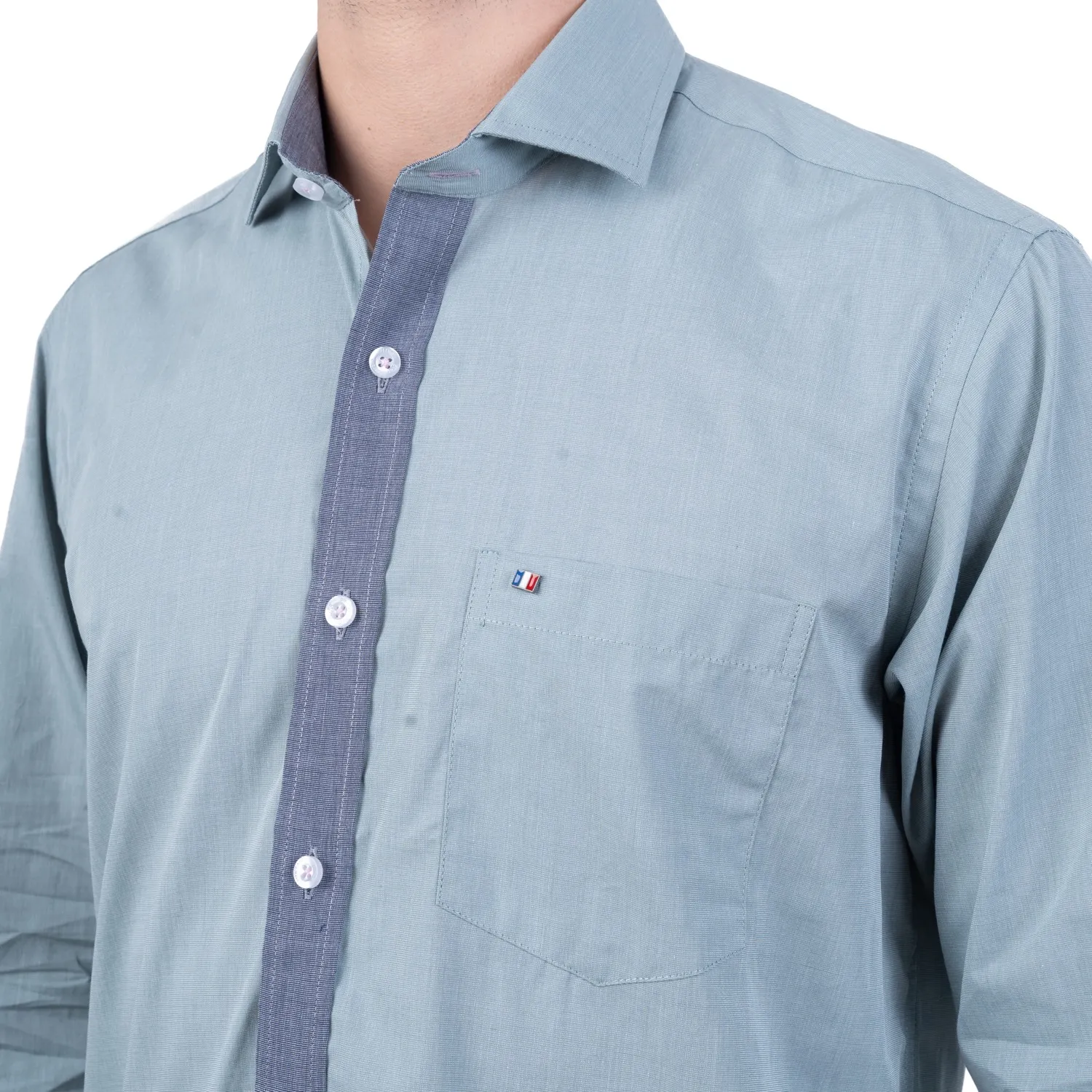 Camisa ML Color Entero Etiqueta Tessuto made in Italy con diseño Francés PC-63771CAA - Imagen 33