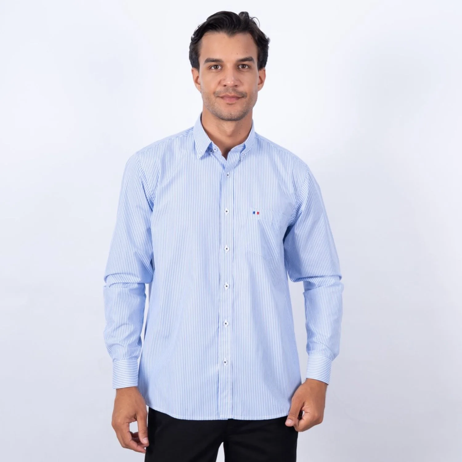 Camisa ML Etiqueta Azul PC-63608CA